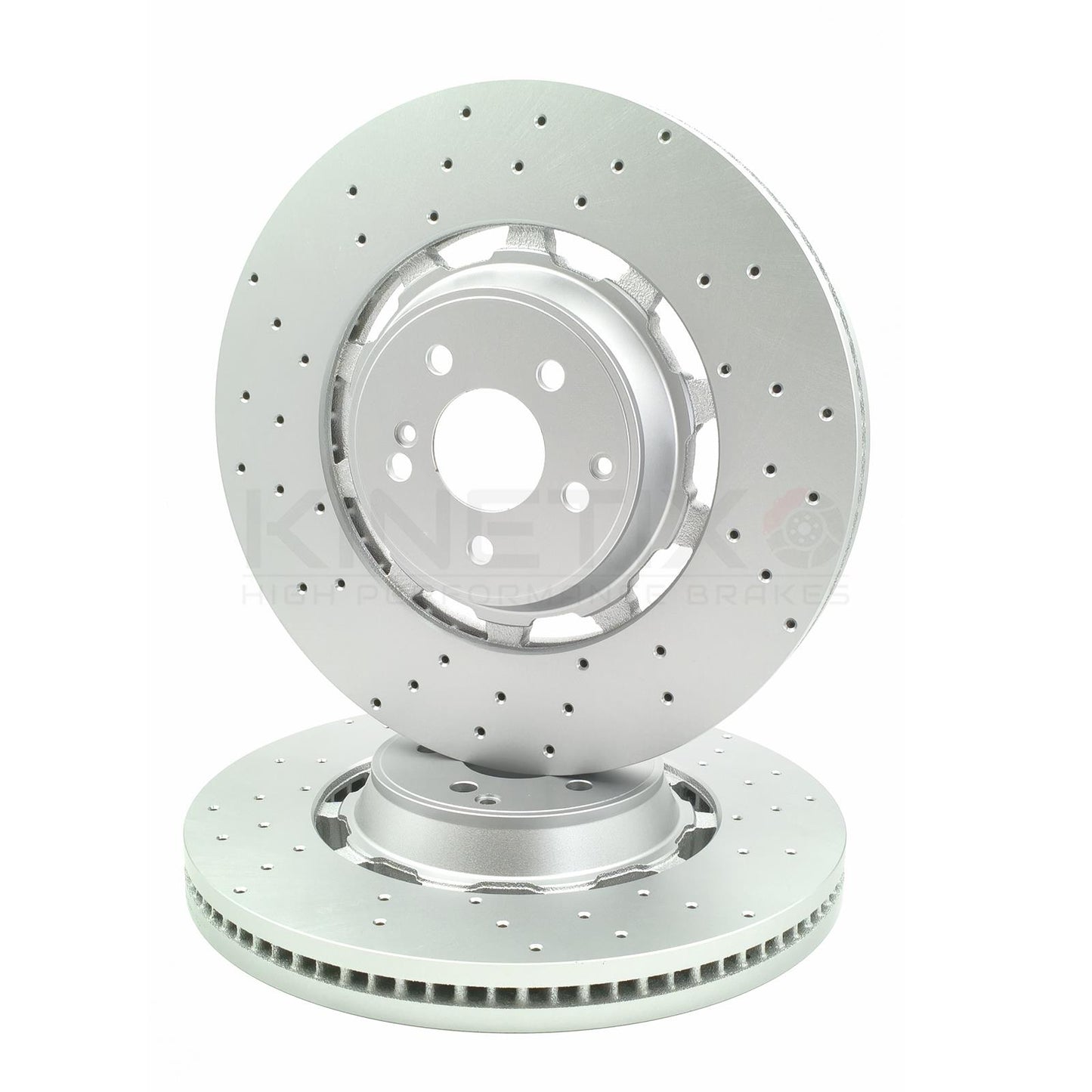 FOR MERCEDES AMG GTS 2018 - 2020 FRONT DRILLED PERFORATED BRAKE DISCS PAIR 390mm