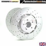 FOR MERCEDES C63 AMG FRONT BRAKE DISCS BREMBO PADS 390mm X 36mm & SENSOR WIRE