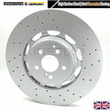 FOR MERCEDES S65 AMG FRONT BRAKE DISCS BREMBO PADS 390mm X 36mm & SENSOR WIRE