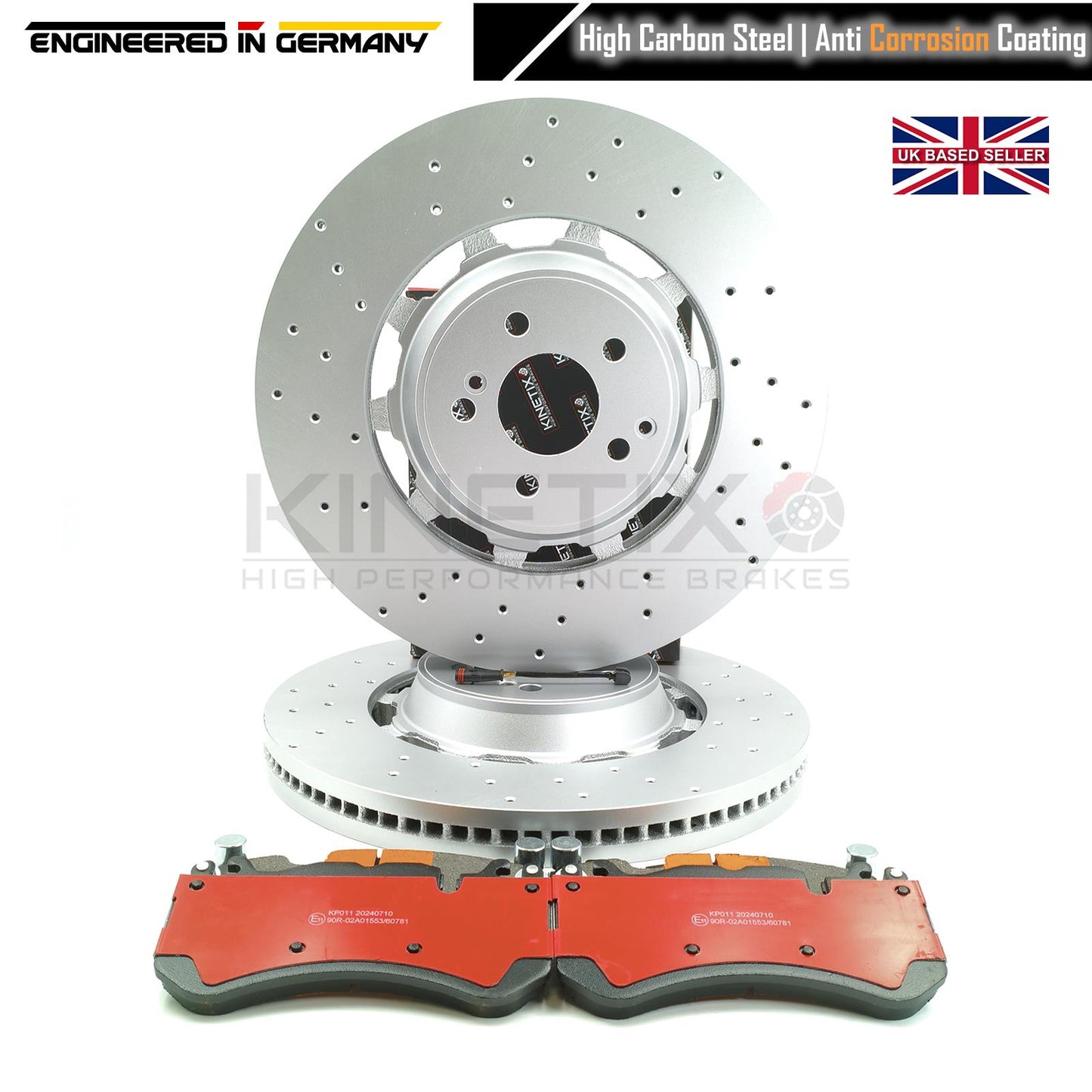 FOR MERCEDES AMG GT53 FRONT BRAKE DISCS CERAMIC RACING PADS 390mm X 36mm