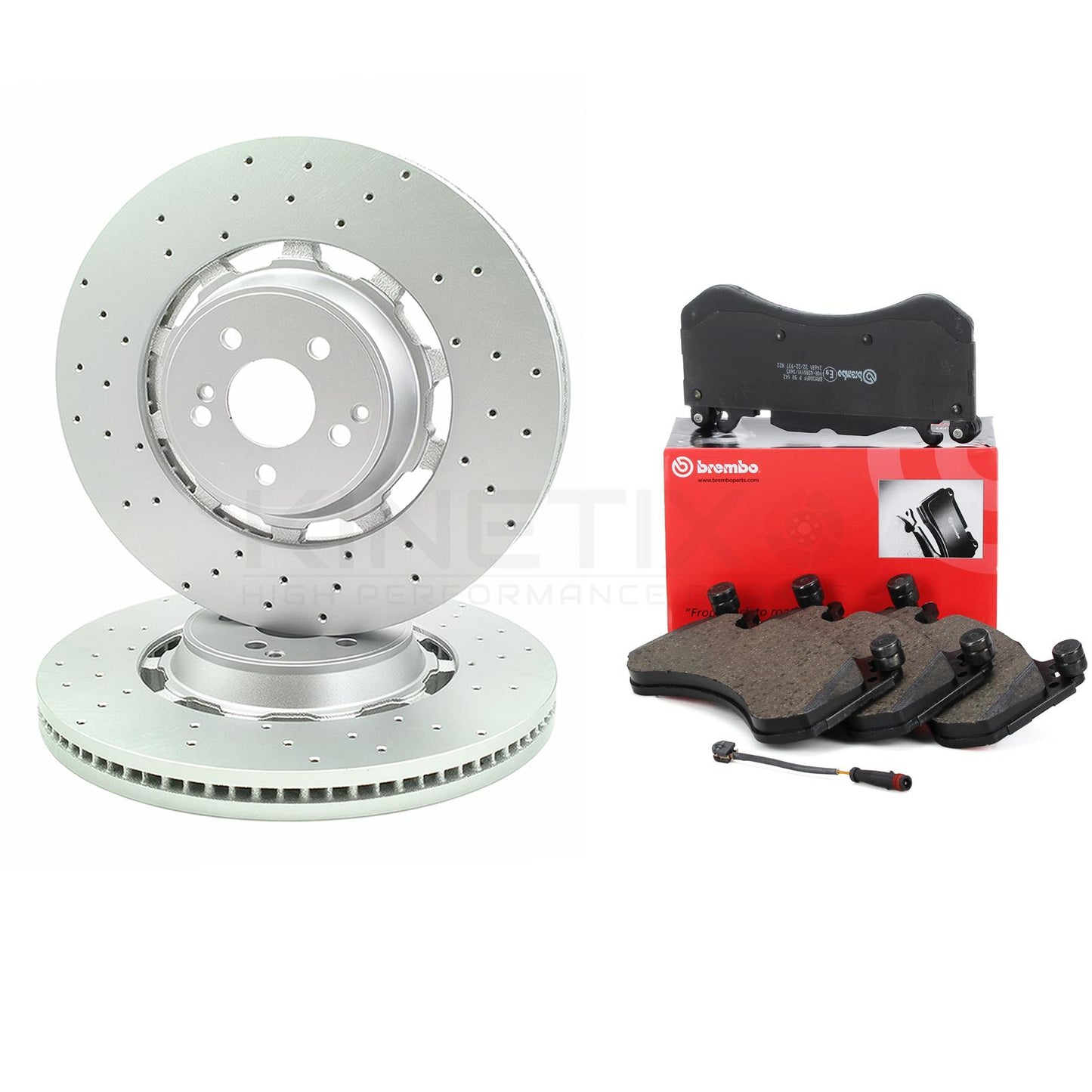 FOR MERCEDES AMG GT63S FRONT BRAKE DISCS BREMBO PADS 390mm X 36mm & SENSOR WIRE