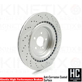 FOR MERCEDES S65 AMG 2014- DRILLED GROOVED REAR BRAKE DISCS PADS & SENSOR 360mm