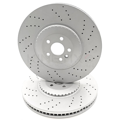 FOR JAGUAR F-PACE SVR P575 V8 (2018-) DRILLED FRONT REAR BRAKE DISCS PADS WIRES