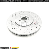 FOR RANGE ROVER VELAR JAGUAR F PACE SVR 5.0 V8 DRILLED FRONT BRAKE DISCS 395mm
