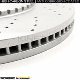 FOR RANGE ROVER VELAR JAGUAR F PACE SVR 5.0 V8 DRILLED FRONT BRAKE DISCS 395mm
