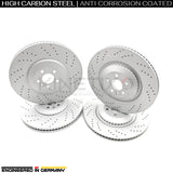 FOR JAGUAR F-PACE SVR P575 V8 (2018-) DRILLED FRONT REAR BRAKE DISCS PADS WIRES