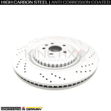 FOR JAGUAR F-PACE SVR P575 V8 (2018-) DRILLED FRONT REAR BRAKE DISCS PADS WIRES