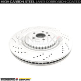 FOR JAGUAR F-PACE SVR P575 V8 (2018-) DRILLED FRONT REAR BRAKE DISCS PADS WIRES