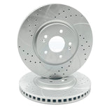 FOR HYUNDAI TUCSON 1.6 CRDi 2020- DRILLED & GROOVED FRONT BRAKE DISCS PAIR 325mm