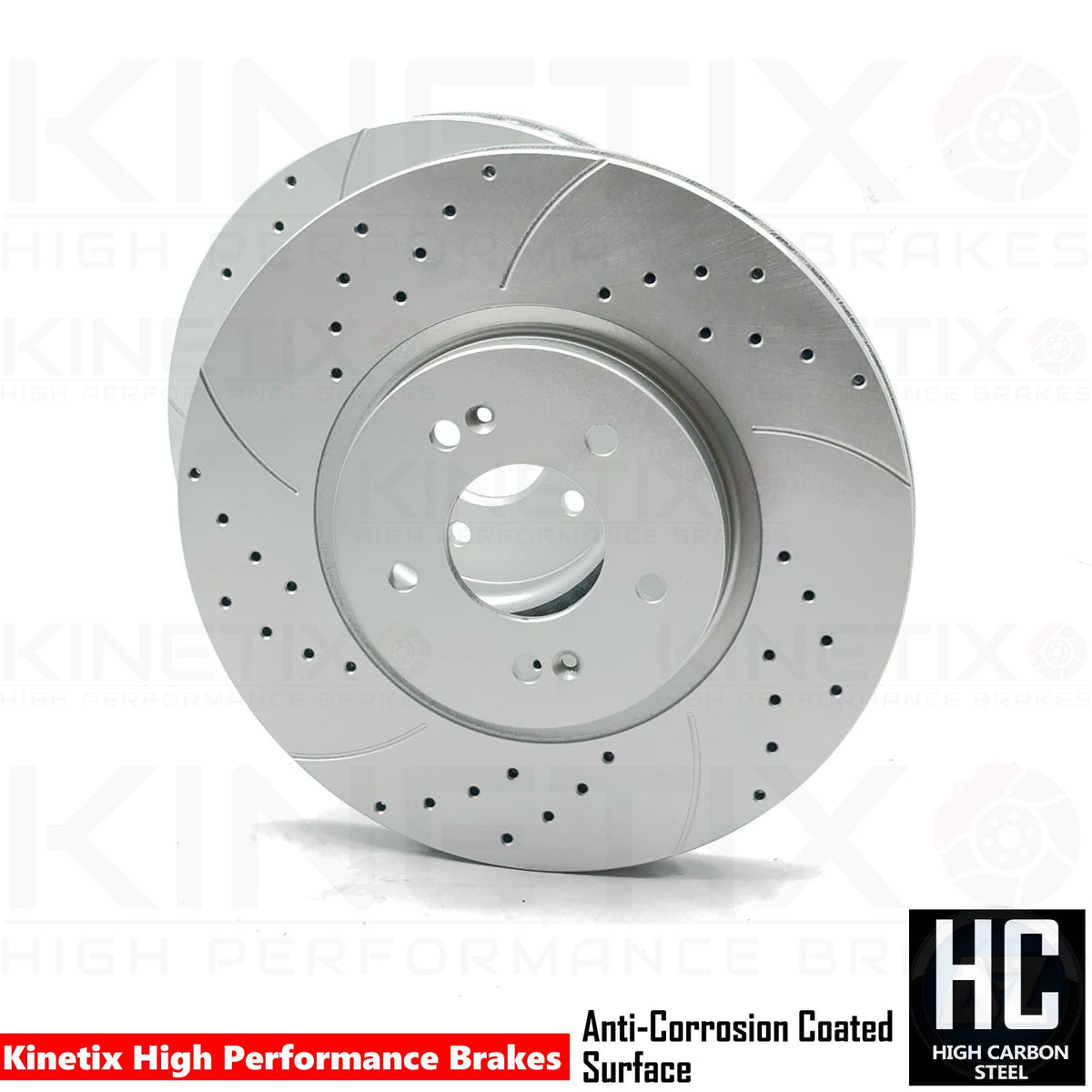 FOR KIA SPORTAGE 1.6 CRDi 2021- DRILLED & GROOVED FRONT BRAKE DISCS PAIR 325mm