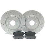 FOR HYUNDAI TUCSON 1.6 CRDi 2020- DRILLED GROOVED FRONT BRAKE DISCS PADS 325mm