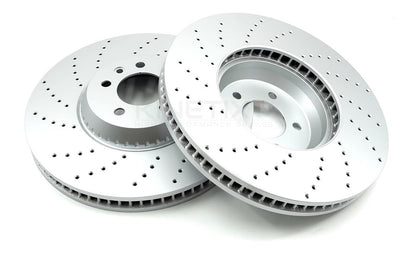 FOR RANGE ROVER SPORT AUTOBIOGRAPHY D350 DRILLED FRONT BRAKE DISCS PADS 380mm