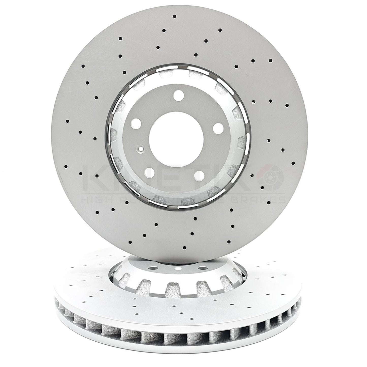 FOR BENTLEY BENTAYGA 15- CROSS DRILLED FRONT BRAKE DISCS PAIR 4M0615301AJ 400mm