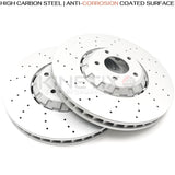 FOR BENTLEY BENTAYGA 15- CROSS DRILLED FRONT BRAKE DISCS PAIR 4M0615301AJ 400mm