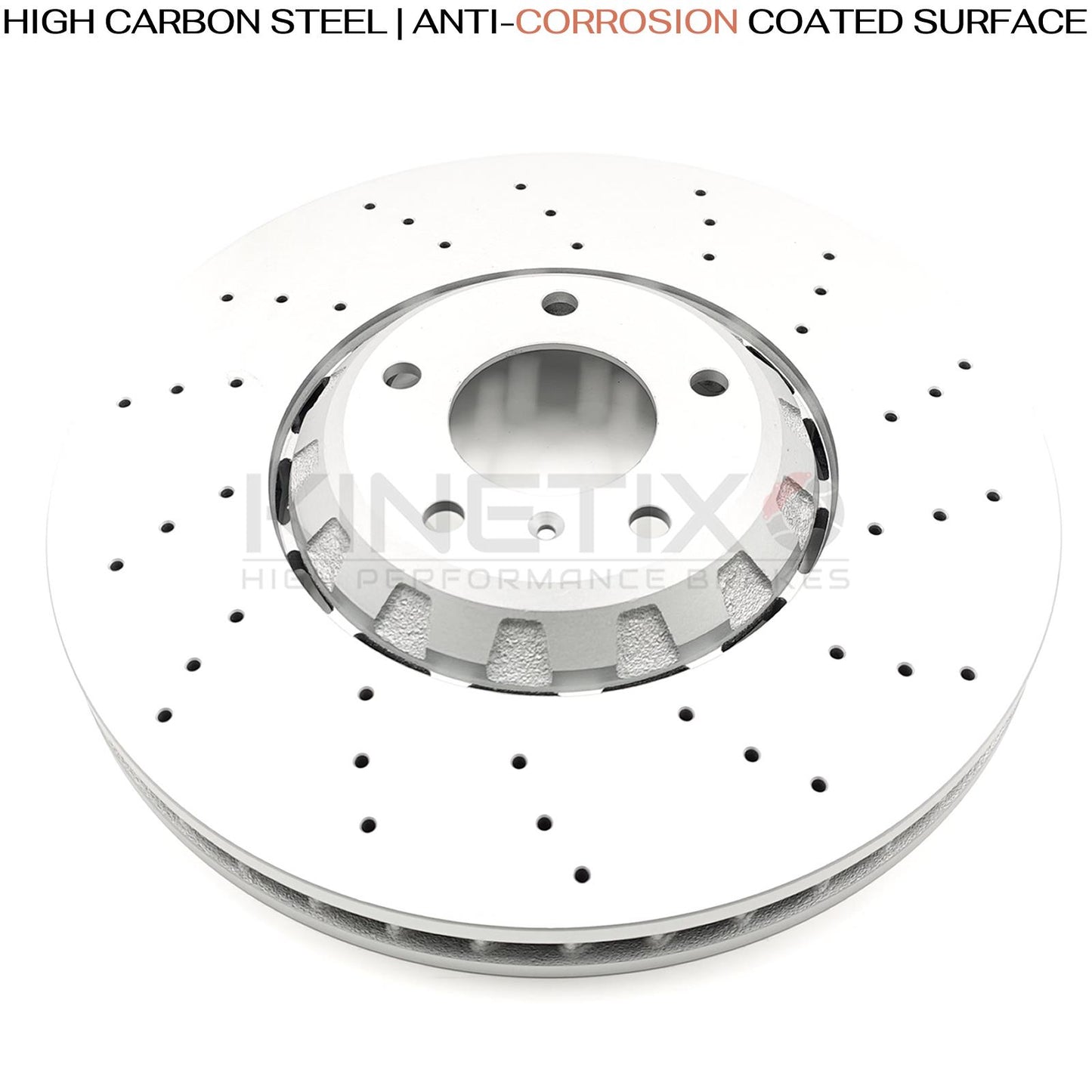 FOR BENTLEY BENTAYGA 15- CROSS DRILLED FRONT BRAKE DISCS PAIR 4M0615301AJ 400mm