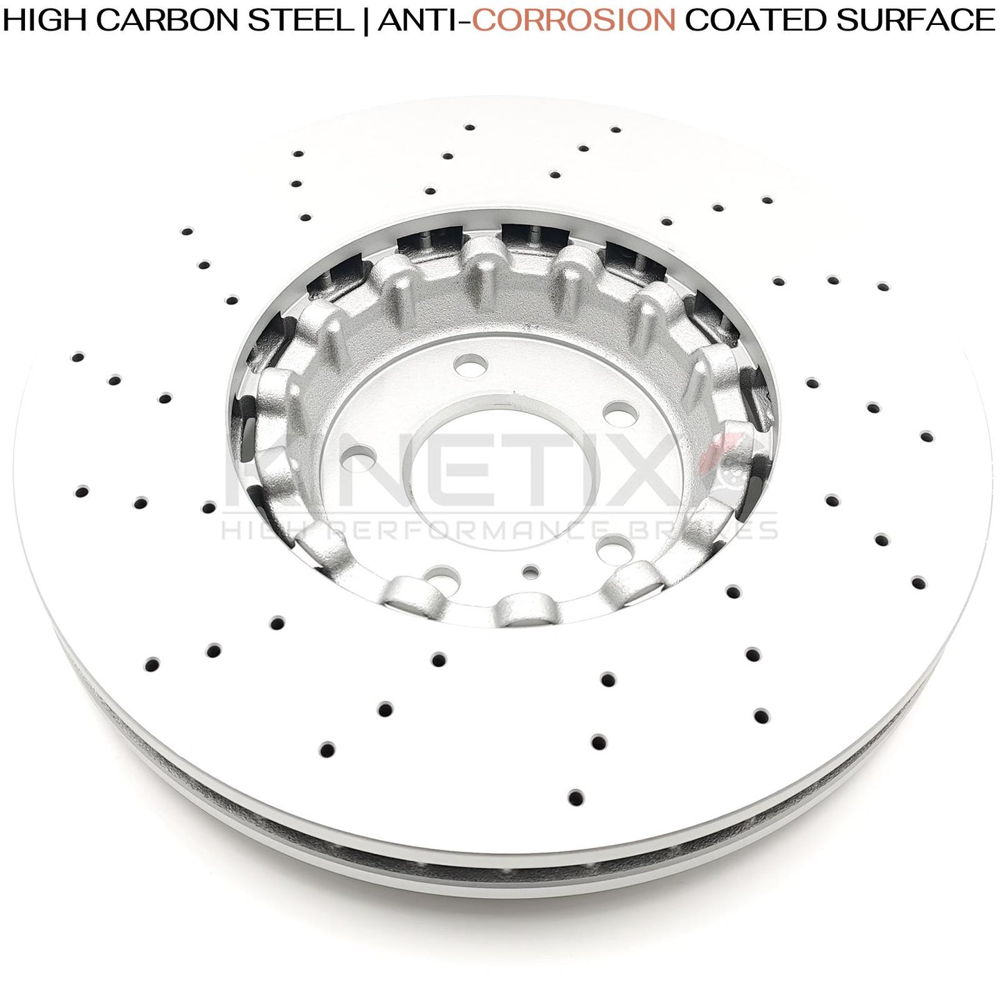 FOR BENTLEY BENTAYGA 15- CROSS DRILLED FRONT BRAKE DISCS PAIR 4M0615301AJ 400mm