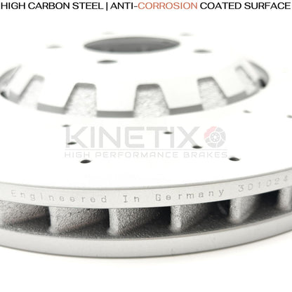 FOR BENTLEY BENTAYGA 3.0 4.0 4.0D 6.0 DRILLED FRONT BRAKE DISCS TEXTAR PADS 15-