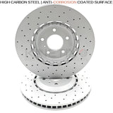 FOR BENTLEY BENTAYGA 3.0 4.0 4.0D 6.0 DRILLED REAR BRAKE DISCS BREMBO PADS 380mm