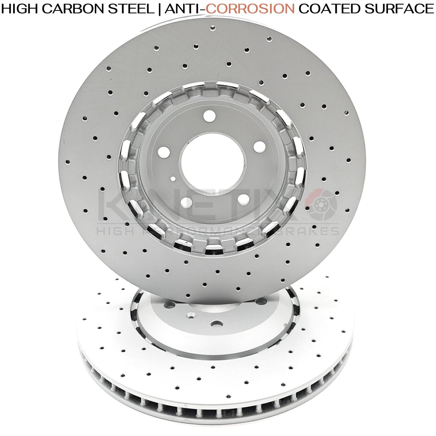 FOR BENTLEY BENTAYGA 15- 6.0 4.0 4.0D DRILLED FRONT REAR BRAKE DISCS 400mm 380mm