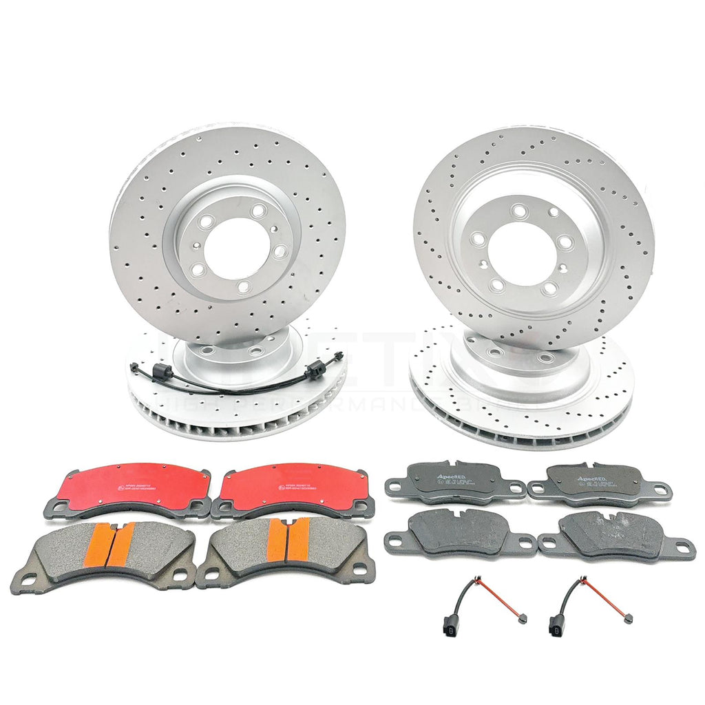 FOR PORSCHE PANAMERA 2.9 4S E-Hybrid FRONT REAR BRAKE DISCS PADS 360mm 330mm