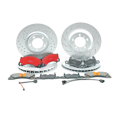 FOR AUDI E-TRON GT RS FRONT REAR BRAKE DISCS PADS WEAR WIRE SENSORS 360mm 358mm