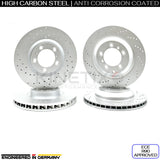 FOR PORSCHE PANAMERA 4.0 GTS DRILLED FRONT REAR BRAKE DISCS PADS 360mm 330mm