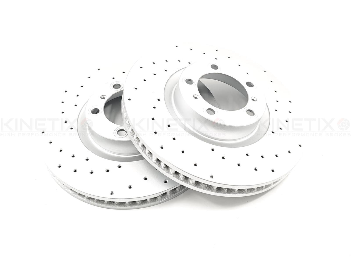 FOR AUDI E-TRON GT 2020- CROSS DRILLED FRONT REAR BRAKE DISCS 360mm 358mm
