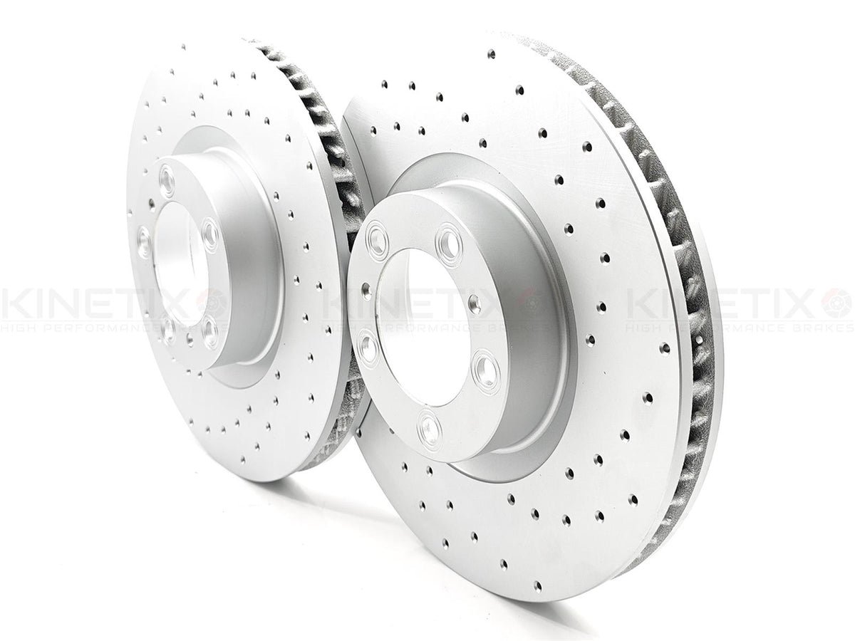 FOR AUDI E-TRON GT 2020- CROSS DRILLED FRONT REAR BRAKE DISCS 360mm 358mm