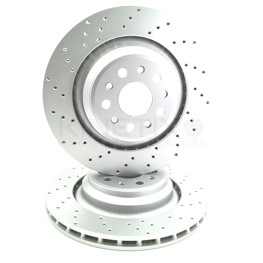 FOR MASERATI GHIBLI QUATTROPORTE 3.0 S 3.0 D REAR BRAKE DISCS PAIR 350mm