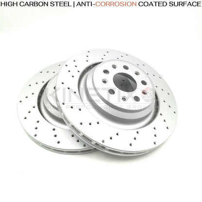 FOR MASERATI GHIBLI QUATTROPORTE REAR BRAKE DISCS APEC PADS 350mm 673012377