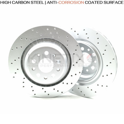FOR MASERATI GHIBLI QUATTROPORTE REAR BRAKE DISCS APEC PADS 350mm 673012377