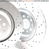 FOR MASERATI GHIBLI QUATTROPORTE REAR BRAKE DISCS PAIR 350mm x 28mm 670031597