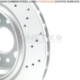 FOR MASERATI GHIBLI QUATTROPORTE REAR BRAKE DISCS PAIR 350mm x 28mm 670031597