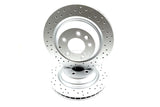 FOR VW TOUAREG 5.0 R50 TDI 2007-2010 DRILLED REAR BRAKE DISCS PAIR 358mm