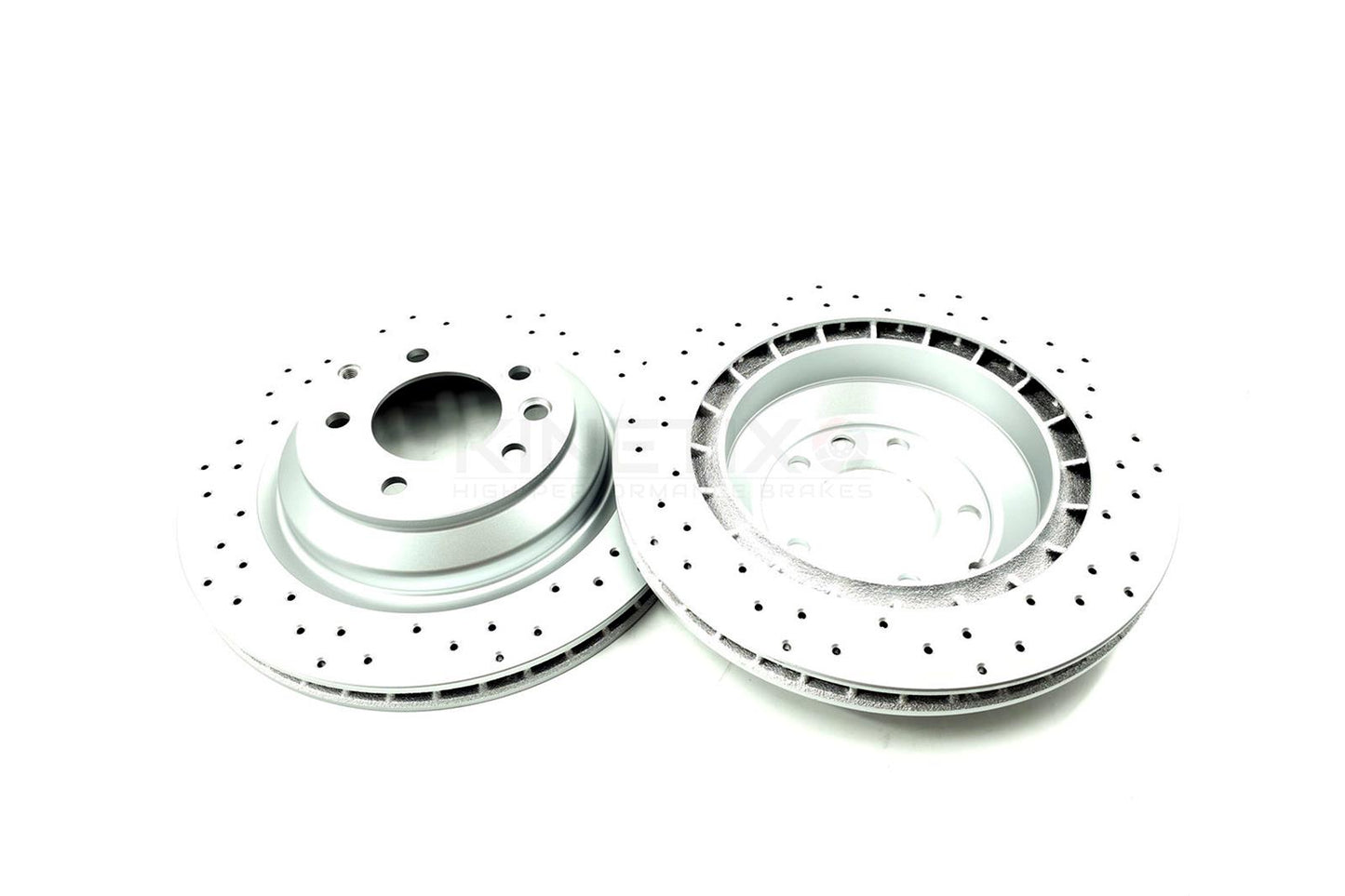 FOR VW TOUAREG R50 TDI DRILLED FRONT REAR BRAKE DISCS BREMBO PADS 368mm 358mm