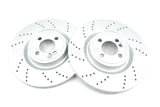 FITS MINI JOHN COOPER WORKS GP2 12-13 R56 DRILLED FRONT BRAKE DISCS PADS 330MM