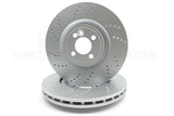 FOR MINI JOHN COOPER WORKS GP2 12-13 R56 DRILLED FRONT BRAKE DISCS PAIR 330MM