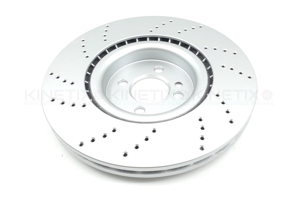 FITS MINI JOHN COOPER WORKS GP2 12-13 R56 DRILLED FRONT BRAKE DISCS PADS 330MM