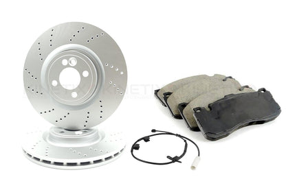 FOR R56 MINI JOHN COOPER WORKS GP2 12-13 FRONT DRILLED BRAKE DISCS PADS 330MM