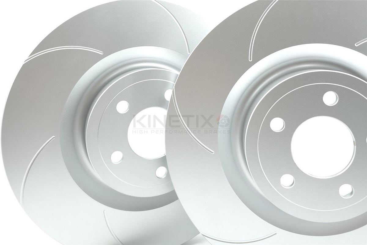 FITS FORD MUSTANG 5.0 V8 2.3 EcoBoost GROOVED FRONT BRAKE DISCS APEC PADS 380mm