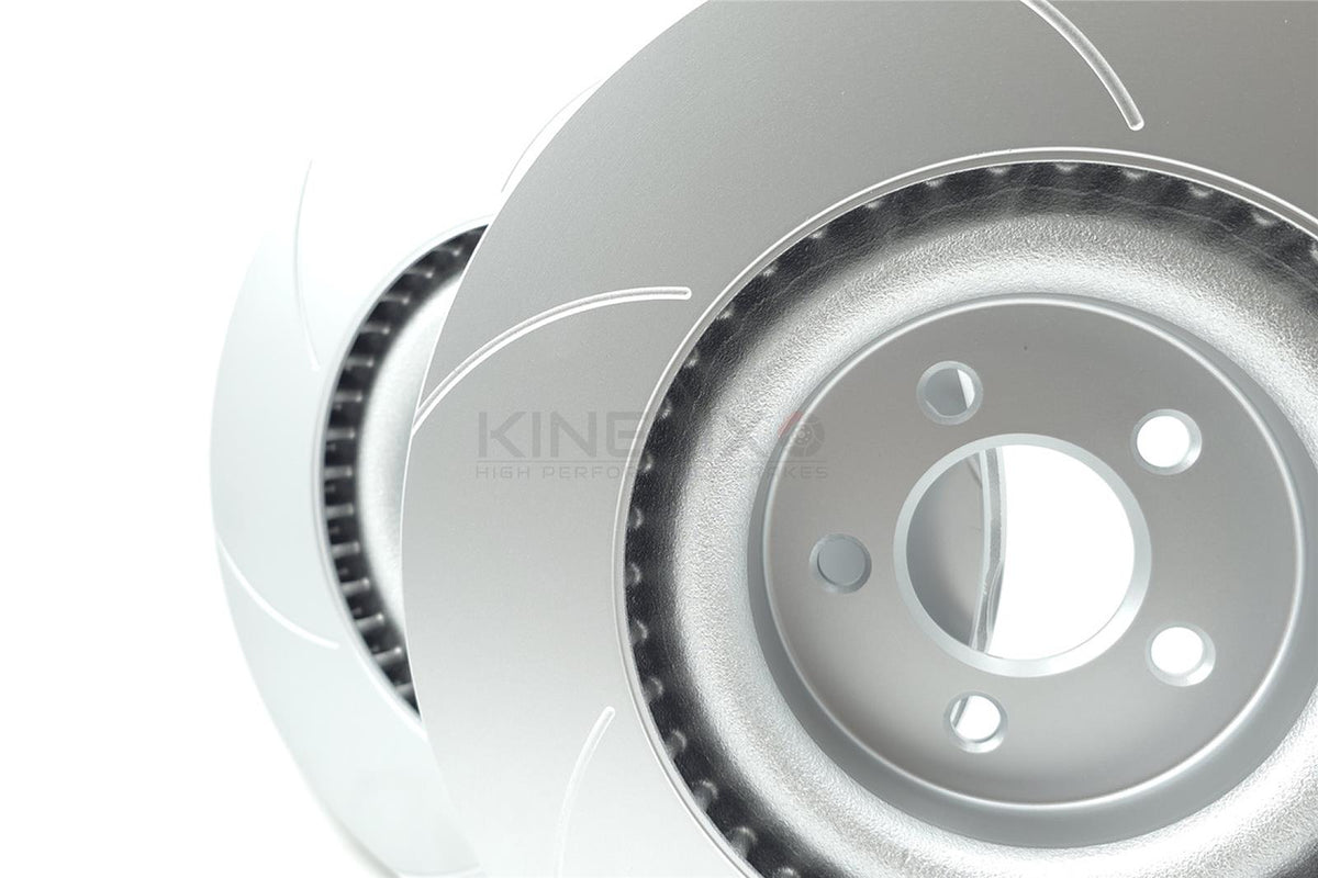 FOR FORD MUSTANG 5.0 V8 CROSS GROOVED FRONT BRAKE DISCS PAIR 380mm