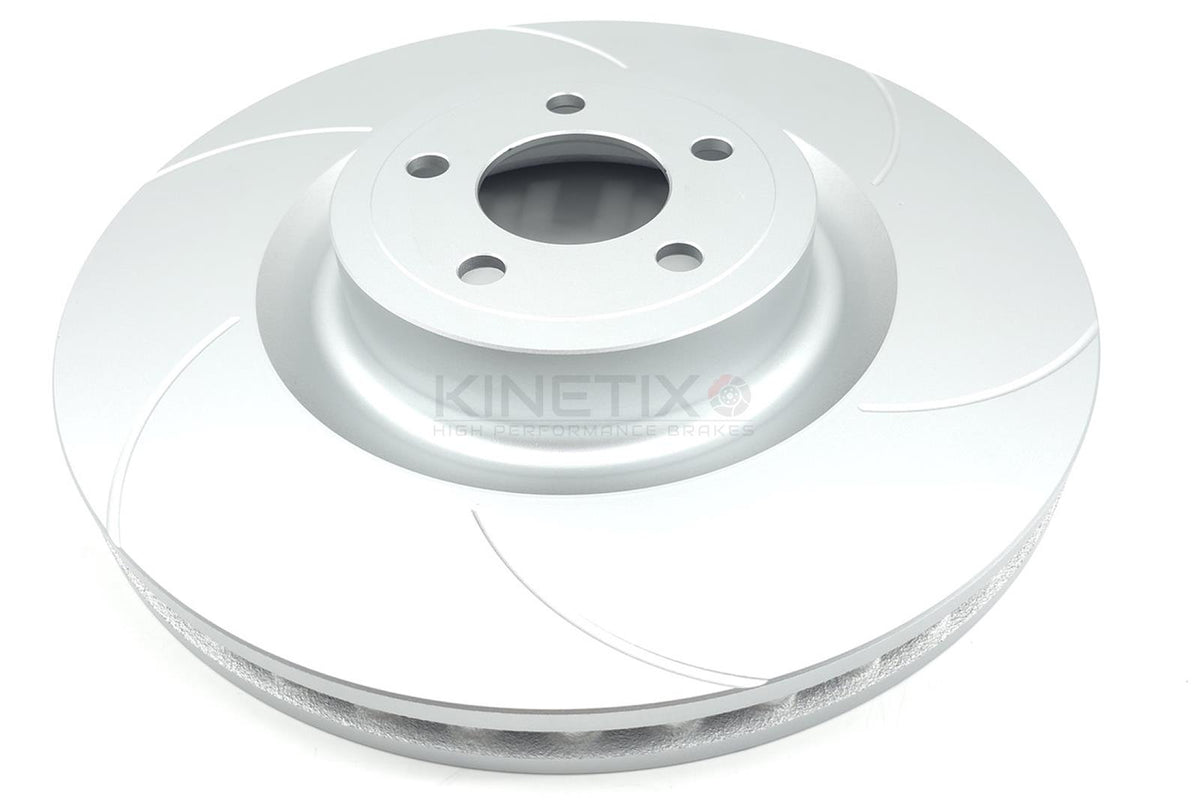 FITS FORD MUSTANG 5.0 V8 2.3 EcoBoost GROOVED FRONT BRAKE DISCS APEC PADS 380mm