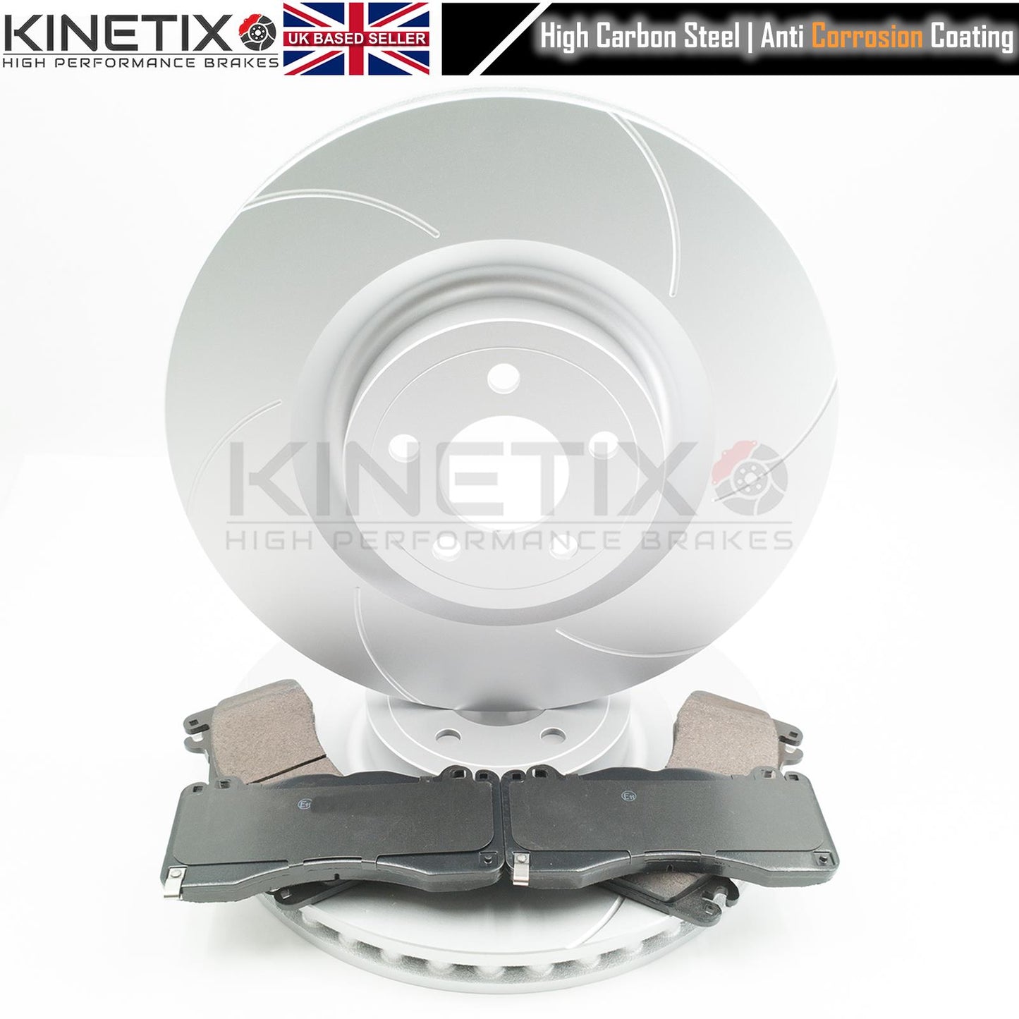 FOR FORD MUSTANG 5.0 V8 FRONT CROSS GROOVED PERFORMANCE BRAKE DISCS PADS 380mm