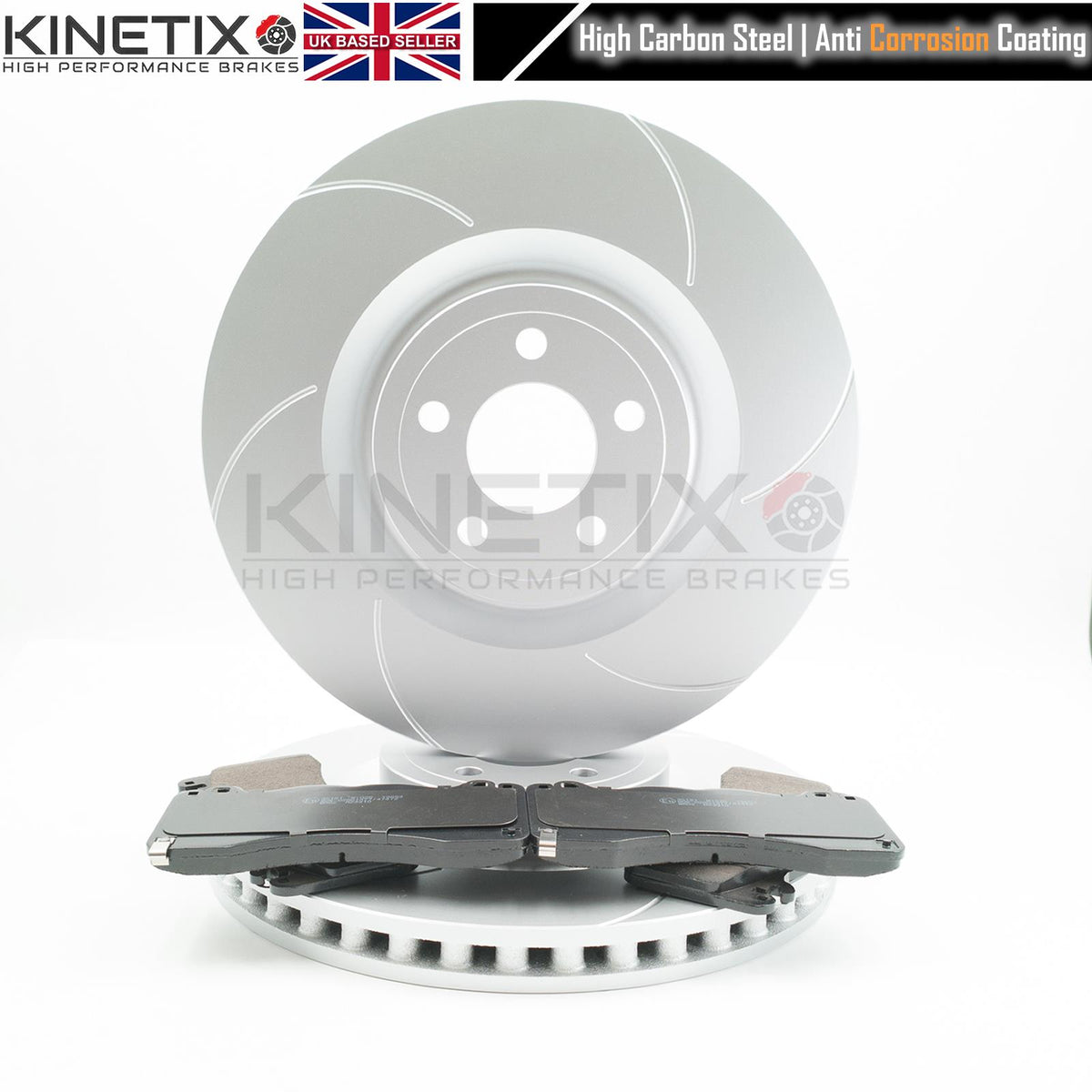 FITS FORD MUSTANG 5.0 V8 2.3 EcoBoost GROOVED FRONT BRAKE DISCS APEC PADS 380mm