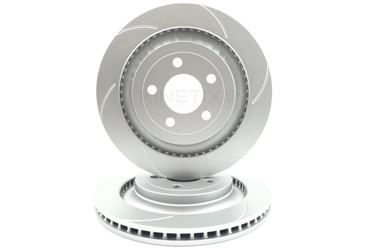 FOR FORD MUSTANG 2.3 ECOBOOST 5.0 V8 GROOVED REAR BRAKE DISCS PAIR 330mm