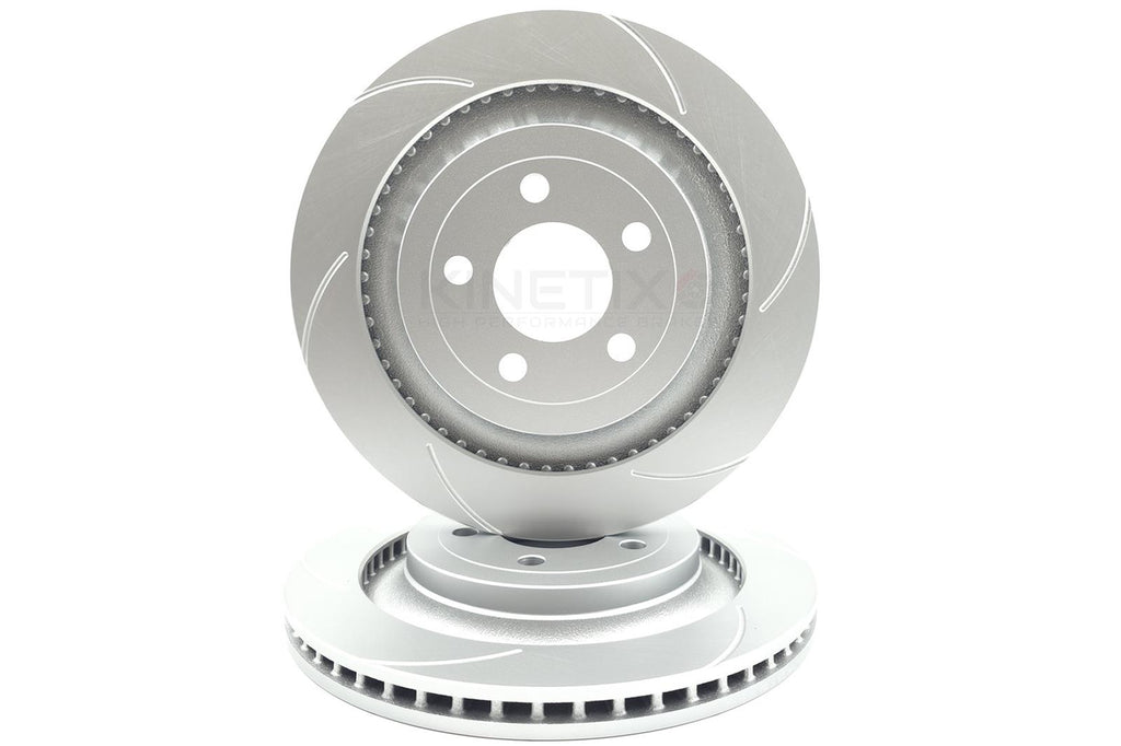 FOR FORD MUSTANG 2.3 ECOBOOST 5.0 V8 GROOVED REAR BRAKE DISCS PAIR 330mm