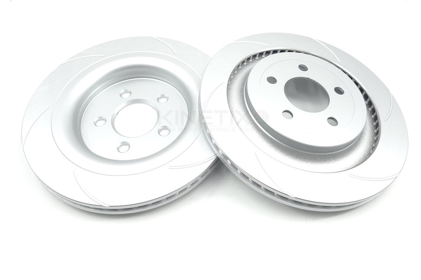 FOR FORD MUSTANG 2.3 ECOBOOST 5.0 V8 GROOVED REAR BRAKE DISCS TEXTAR PADS 330mm