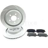 FITS FORD MUSTANG 2.3 ECOBOOST 5.0 V8 CROSS GROOVED REAR BRAKE DISCS PADS 330mm