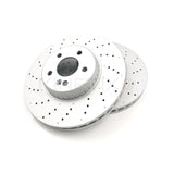 FOR MERCEDES C/E CLASS GLC FRONT DRILLED BRAKE DISCS PAIR 330mm A2064211400