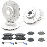 FOR MERCEDES C200d C300 C300d 21- FRONT REAR BRAKE DISCS PADS SENSORS 330m/300m